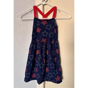Child of Mine Navy Dress with Red and White Stars